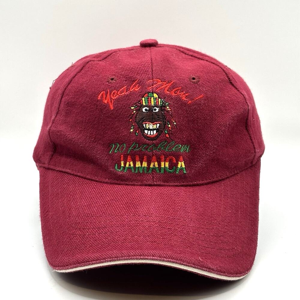 "Yeah Man" Jamaica No Problem Men's Baseball Hat Cap Strapback Red Rasta